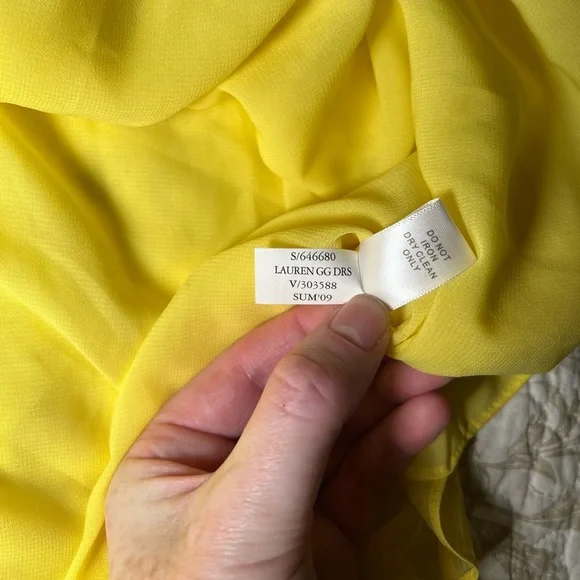 Banana Republic Silk Chiffon Babydoll Party Mini Dress Empire Waist, size 12 - Picture 6 of 16